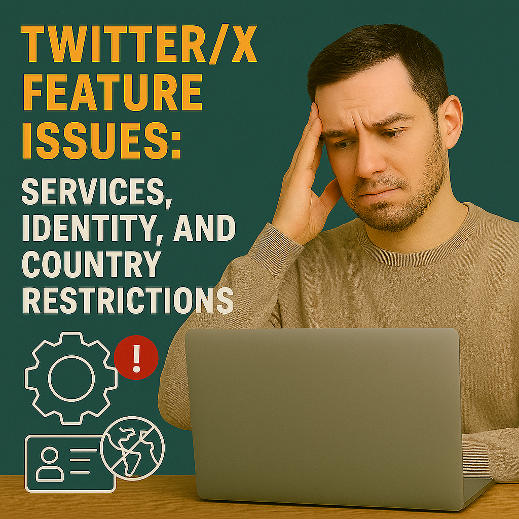 TwitterX Feature Issues Services, Identity, and Country Restrictions